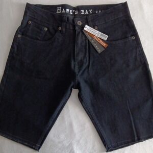 Hawk's Bay USA Shorts Men's Sz.30 Black Stretch Denim NWT Frayed Bottom See Pics
